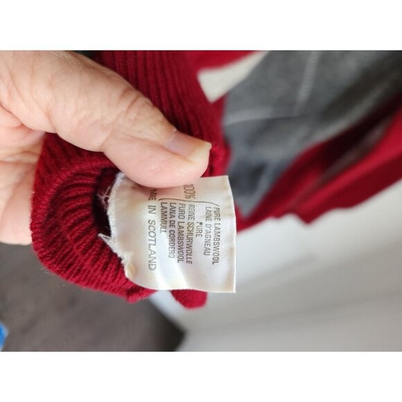 Vintage Pringle Sweater Mens Med? Argyle print 100% Lambswool Made In Scotland - Picture 3 of 8